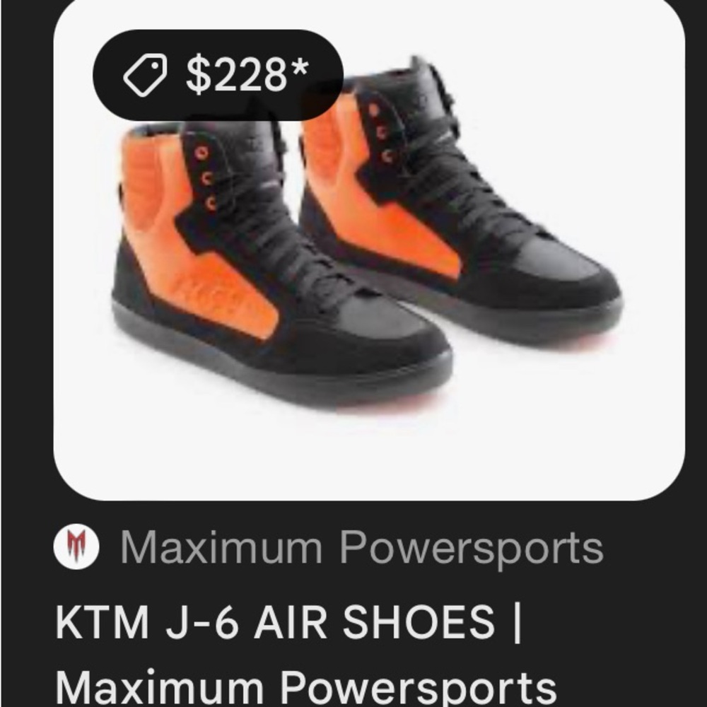 Nwt. KTM motorcycle shoes
